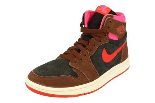 Air Jordan 1 Zoom CMFT 2 Women's Shoes (DV1305-206, Cacao Wow/Black/Hyper Pink/Picante Red) Size 10.5