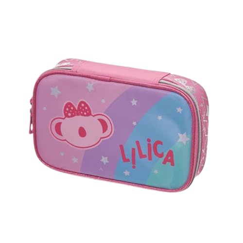 Estojo Box Lilica Ripilica Arco Íris Escolar 32 Elásticos