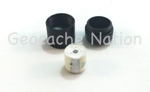 Magnetic Nano Geocache Container Micro Cache - Black: 4 Pack & 4 Paper Rolls incluced