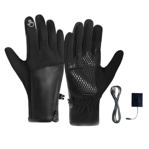 Guantes térmicos genéricos para hombre, recargable, forro polar, pantalla táctil, antideslizante, guantes de esquí térmicos, calefactores para invierno, para hombres, mujeres, carreras al aire libre