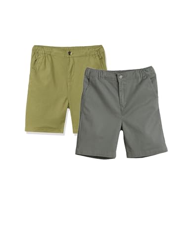 Image of Amazon Brand - Symbol Boy's Cotton Chino /Cargo Shorts | Elasticated Waistband | Age 6-14 Years