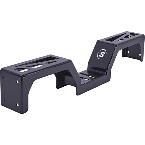 Speedway Motors 1967-72 Chevy C10 Adjustable Bolt-In Transmission Crossmember, 10-Gauge Steel, Accommodates 3” Dual System Versatile Fit, Black Powder-Coated