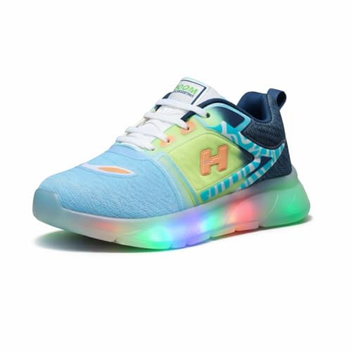 Image of HOOH Kids LED Light Shoes Breathable Sneakers with Soft Insole Multicolor Gradient Design