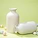 White Ceramic vases Home Decor 2pcs Small vase Set Boho vase Modern Farmhouse Decor (White)