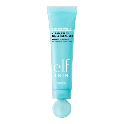 e.l.f. SKIN Holy Hydration! Clean Freak Daily Cleanser Mini, Gentle Hydrating...