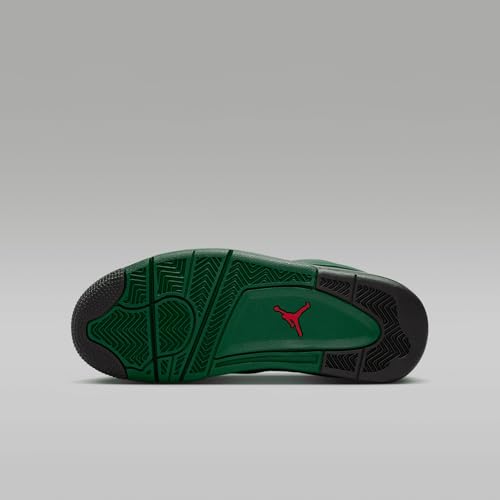 Air Jordan 4 RM Big Kids' Shoes (Black/Gorge Green/Varsity Red)2