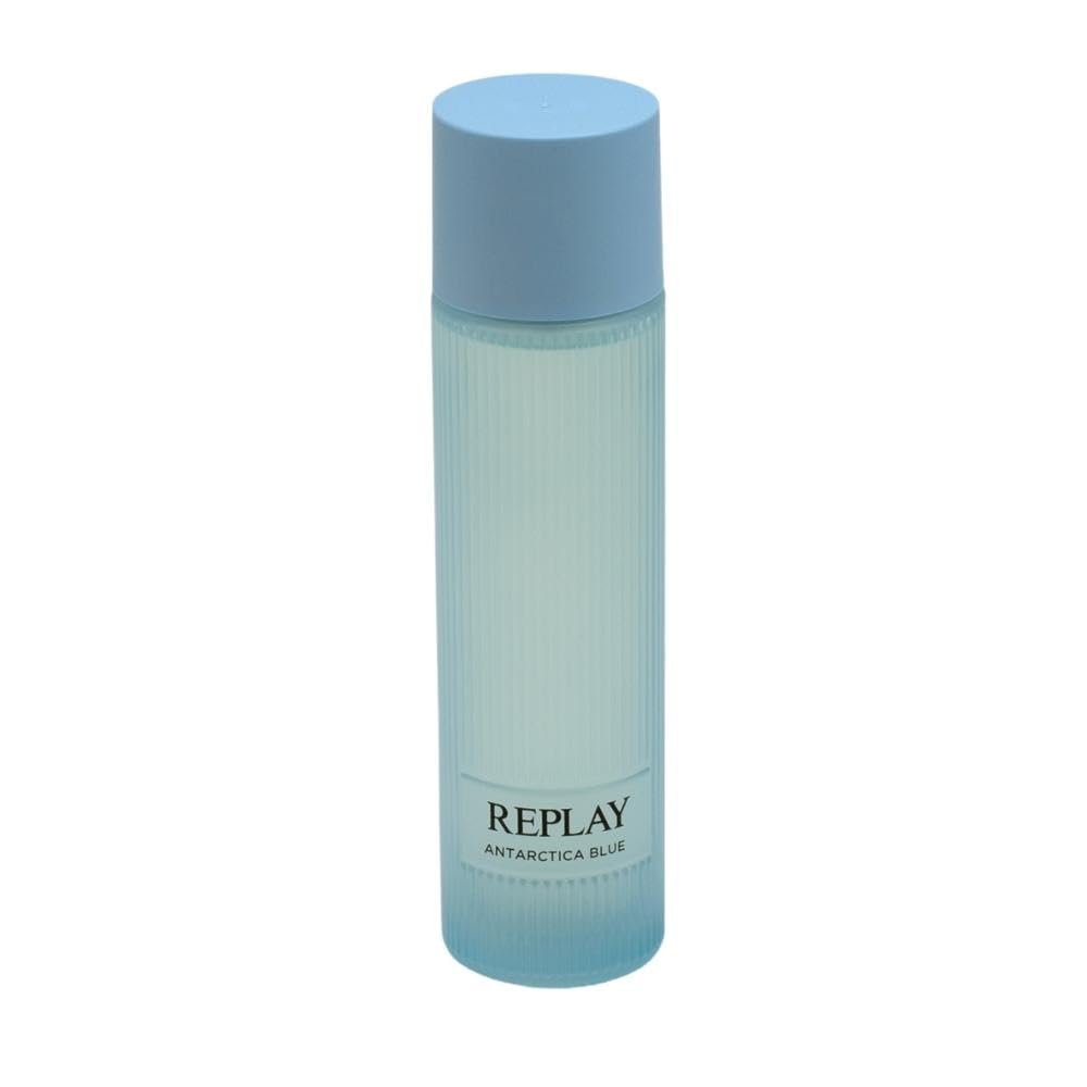 Replay - Earth Made Antarctica Blue Eau De Toilette - perfumy wegańskie i Unisex do ciała o odważnym i magnetycznym stylu, zapach drzewny - aromatyczny. Butelka 200 ml
