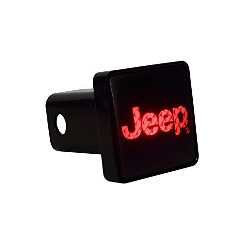 Bully Cr-007J Black Finish Abs Plastic Universal Fit Truck Jeep Logo Led Brake Light Hitch Cover Fits 2" Hitch Receivers For Trucks From Chevy (Chevrolet), Ford, Toyota, Gmc, Dodge Ram, Jeep #TOP3