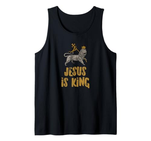 Jesús Is King and Lion of Judah Christian Camiseta sin Mangas