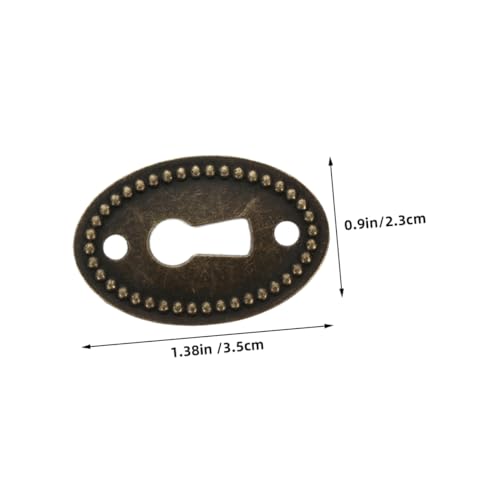 WOONEKY 12pcs Key Drawer Keyhole Covers for Antique Dresser Drawers Keyhole Escutcheon Cover Decorative Keyhole Insert Decorative Keyhole Covers Door Hole Cover Plate Cabinet Keyhole Cover - Thumbnail 4