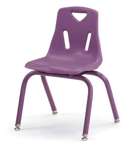 Image of Jonti-Craft Berries 8124JC1004 Stacking Chair with Powder-Coated Legs, 14 inch Height, Purple