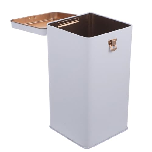 Kichvoe Lata de Hojalata Metálica Pequeña de Color Claro para Té Suelto con Cierre Hermético, Contenedor de Almacenamiento Multifuncional para Cocina, Caja Organizadora para Infusiones