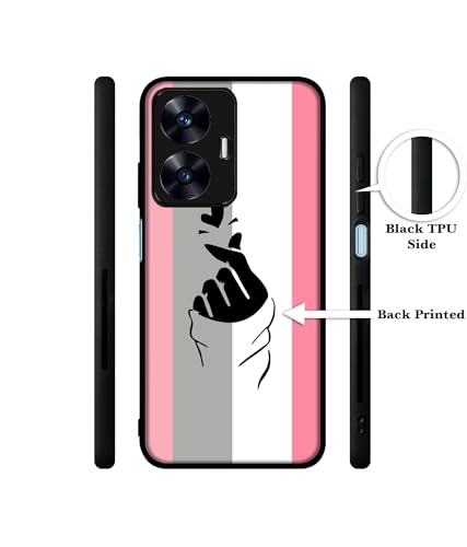 Image of Cute Mini Love Design Premium 2D Printed Metal Back Case Cover for Realme C55 4G / Narzo N55 4G