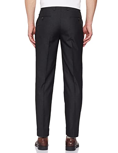 Image of PARK AVENUE Men Men's PLEATLESS Smart FIT Black Formal Trouser