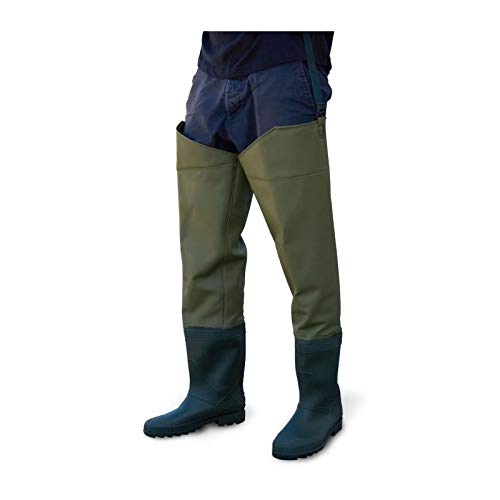Lineaeffe Waders Traspirante da Pesca Stivale alla Coscia Taglia 43 Impermeabili