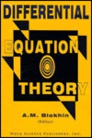 Buy Differential Equation Theory Book Online at Low Prices in India ...