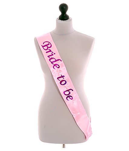 Party Propz Pink Bride To Be Satin Sash - With Glitter Letters For Bridal Shower | Bridal Shower Decorations Kit | Spinster Party Decorations For Women | Bride To Be Sash | Bachelorette Party Decor