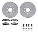 Dynamic Friction Company Front Geospec Brake Rotors with 5000 Advanced Brake Pads includes Hardware 4512-48126