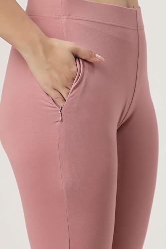 Image of ON&ON Women's Cotton Stretchable Slim Fit Straight Pants Trouser for Casual Wear and Office Wear