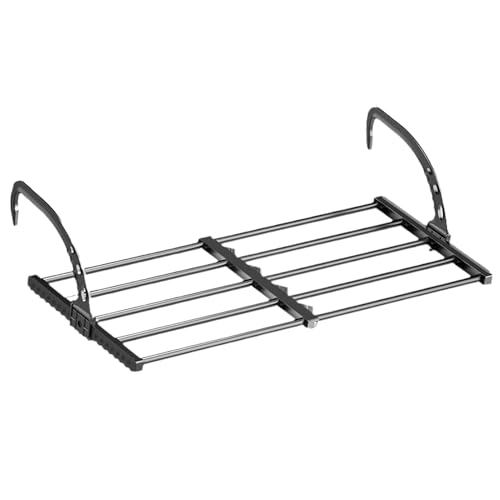 Estante de cama para dormitorio, organizador plegable ajustable | Bandeja retráctil para cama compartida, para balcón, universidad, dormitorio, estudiante, cuna, pañal, libro, bolso, toalla