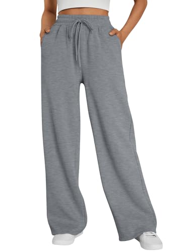 Trendy Queen Womens Wide Leg Sweatpants High Waisted Baggy Lounge