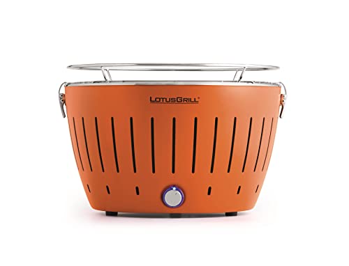 Lotusgrill - lotusgrill orange - Barbecue … charbon portable 35cm orange avec housse