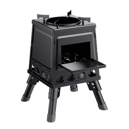 TYYMSMK Folding Wood Stove, Suitable for Outdoor Camping Cookware, All Carbon Steel, Easy to Disassemble, Save Space