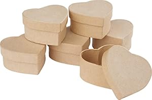 VBS 6 Stk. Herz Pappmaché Schachteln