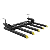 Clamp-on Debris Fork Attaches to a 48" Tractor Bucket to Clean up Fallen Limbs, Debris, or Yard Wwas
