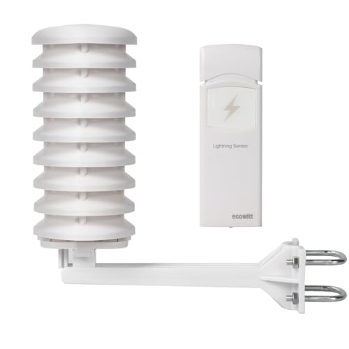Ecowitt Wireless Lightning Detector Sensor, Accessory Sensor for Ecowitt Weather Station Ecosystem, WH57