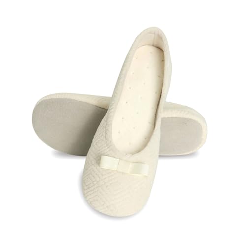 Image of isotoner Women's Diamond Microterry Ballerina Slippers