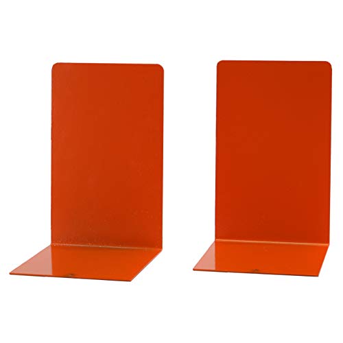 Simonrack Lot de 2 Serre-Livres en métal Orange 160 x 120 x 120 mm Petit Format Cover