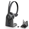 Wireless Headset with Mic for Work, Bluetooth Headset Noise Canceling Mic