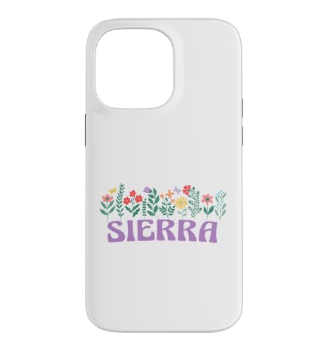 Wildflower Floral Sierra Prénom Fête des mères Femmes Coque pour iPhone 14 Pro Max