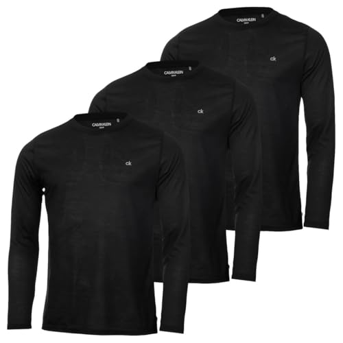 T-Shirt Calvin Klein Hommes Pack de 3 Maillots Manches Longues Respirants