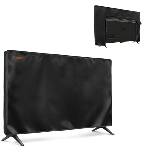 Indoor TV Dust Cover 40-43 inch, Dustproof Waterproof Television Screen Protector with Open Back for Ventilation, Kid & Pet Proof TV Protective Covers with Remote Control Pocket, Fits Flat Screen TVs