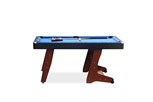 Rack Drogon 5.5-Foot Folding Billiard/Pool Table - Compact And Portable Space-Saving Design (Blue) #TOP2