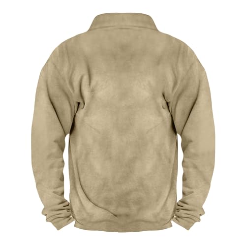 Ymosrh Men's Pullover Sweatshirts Long Sleeve Henley Shirts Casual Thermal Loose Fit Button Up Pullover Sweatshirts, S-3XL2