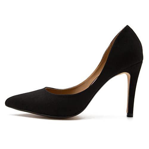 Image of Women's Men's Pointed Toe High Heel Pumps, Slip On, 3.94 Inch Stiletto Heel