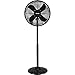 Ventilador de pie negro, altura hasta 140 cm, 3 aspas de 40 cm, 50 W