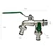 90 Degree Valve Faucet Industrial Home Brass Water Tap Single/Double Irrigation Zinc Alloy Garden Bibcocks Lever Handle Taps(GreenDouble mouth B)