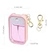 TERPINK Silicone Case Compatible with Touchland Hand Sanitizer Spray, Protective Case with Keychain for Power Mist and Glow Mist 1 fl oz, Hand Sanitizer Spray Accessory (Pink, 1 Pack)