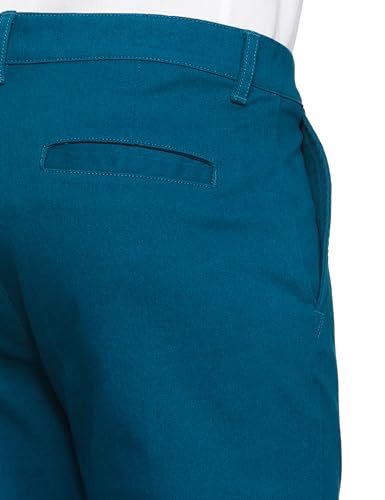 Image of FYLTR Men's Straight Fit Stretch Cotton Khaki Trousers with Elasticated Waistband -Soft Handfeel