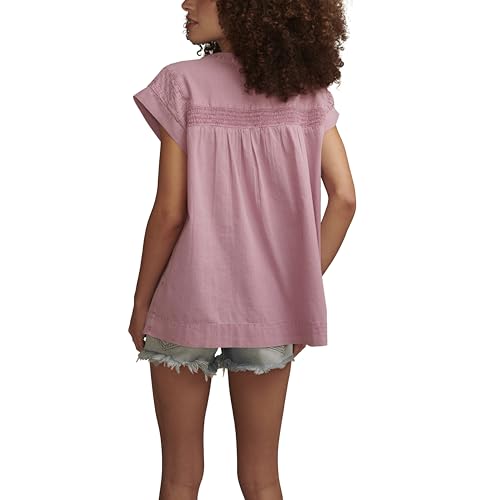 Popover Moderne pour Femmes Lucky Brand - Blouse Fluide Encolure V