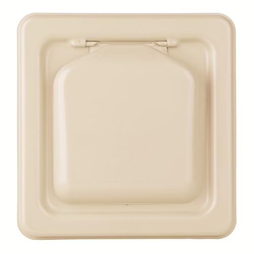 Image of NO-PEST VENT Dual Door Dryer Vent Cover 4 Inch Outdoor, Made in USA, Highest UV-Resistant Plastic, No Lint-Collecting Screen (Tan, 4 inch Metal Vent With Duct Tube)