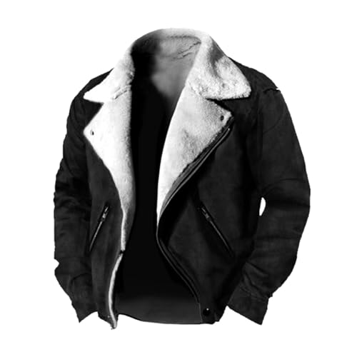 Veste d'hiver vintage homme chaude et zippée style authentique trucker