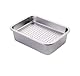 GRFELI Edelstahl-Behälter-Set, Dampftischpfanne,hitzebeständiger behälter, zum Abtropfen oder als Gareinsatz im Chafing Dish, perforiert (36 * 27 * 10cm)