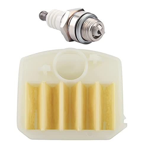 KOSIN 537 02 40-03 Filtre à air pour Husqvarna 340 340E 345 345E 350 351 353 Chiansaw avec bougie Cover