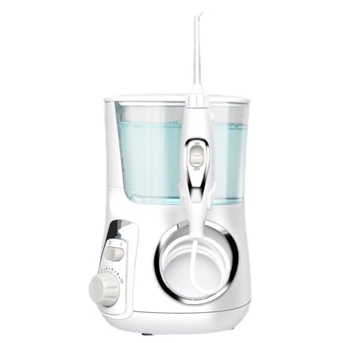 「NexPon」360度ノズル回転水タンク ウォータージェットチップ、歯のクリーニングのための800ML電動デンタルフロスピック 歯茎洗浄用多機能ウォーターフロッサーあらゆる人に適した10段階の切り替え式ギア