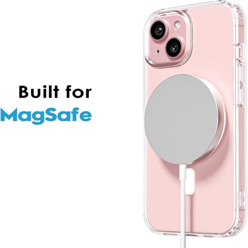 Image of DIZORO Crystal Clear Magnetic Magsafe Compatible with iPhone 15 Case with Anti-Yellow Anti-Scratch Shockproof Transparent Cover